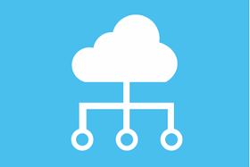 A Cloud Icon With Connected Lines 